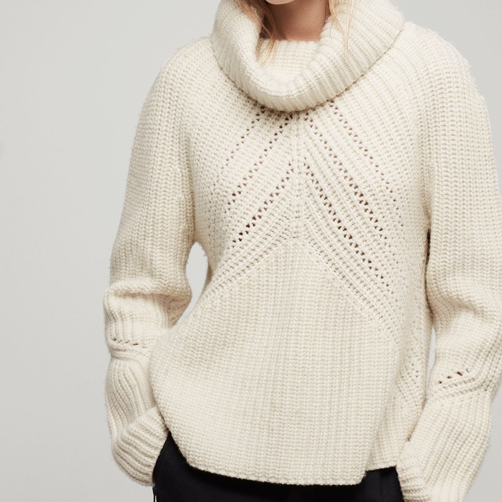 Rag & Bone CeCe Funnel Neck Wool Pullover